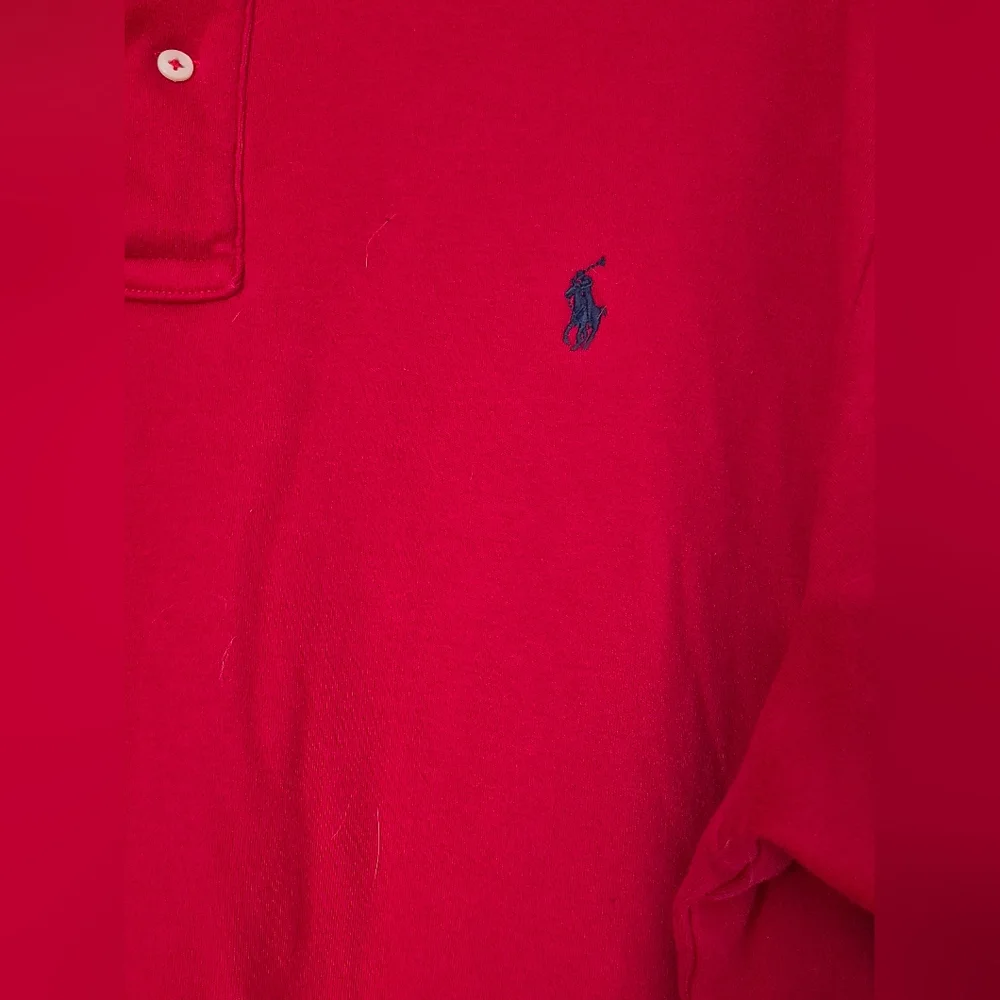 Ralph Lauren Men's 100% Cotton Red Blue Polo Shirt XXL